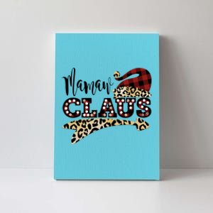 Funny Mamaw Claus Santa Hat Leopard Christmas Gift Canvas