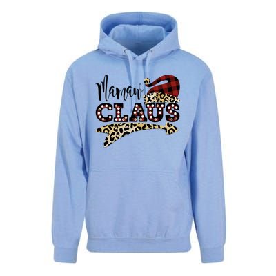 Funny Mamaw Claus Santa Hat Leopard Christmas Gift Unisex Surf Hoodie