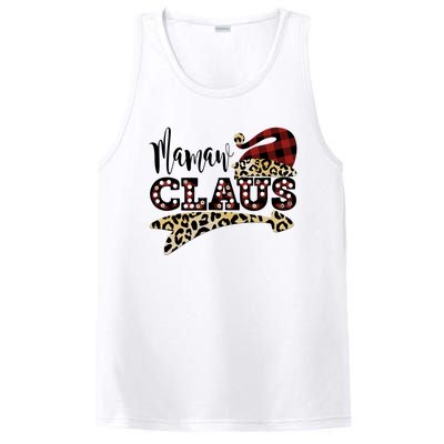 Funny Mamaw Claus Santa Hat Leopard Christmas Gift PosiCharge Competitor Tank