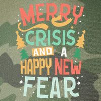 Funny Merry Crisis and a happy new Fear Merry Christmas Legacy Tie Dye Trucker Hat