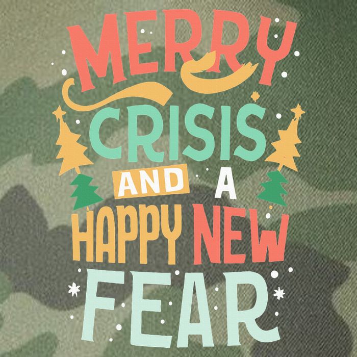 Funny Merry Crisis and a happy new Fear Merry Christmas Legacy Tie Dye Trucker Hat