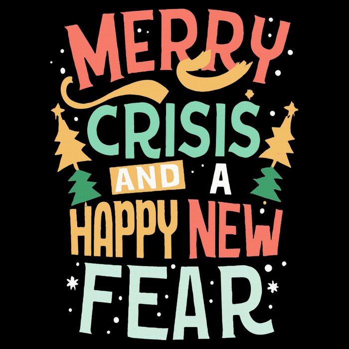 Funny Merry Crisis and a happy new Fear Merry Christmas Toddler T-Shirt