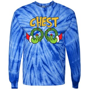 Funny Matching Chestnuts Couples Christmas Family Holiday  Tie-Dye Long Sleeve Shirt