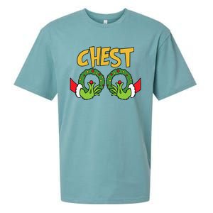 Funny Matching Chestnuts Couples Christmas Family Holiday  Sueded Cloud Jersey T-Shirt