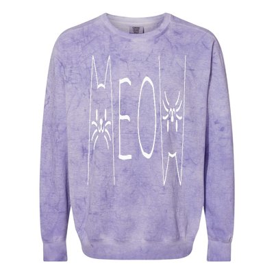 Funny Meow Cat Meow Kitty Cats Meow Colorblast Crewneck Sweatshirt