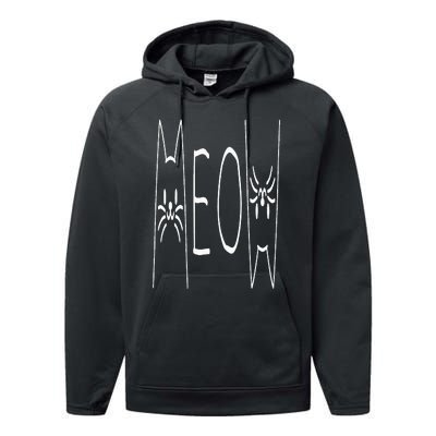 Funny Meow Cat Meow Kitty Cats Meow Performance Fleece Hoodie