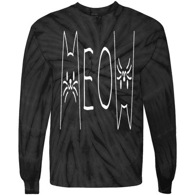 Funny Meow Cat Meow Kitty Cats Meow Tie-Dye Long Sleeve Shirt