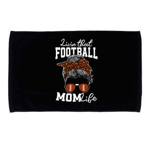 Football Mama Cute Livin That Football Mom Life Gift Microfiber Hand Towel