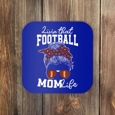 Football Mama Cute Livin That Football Mom Life Gift Coaster