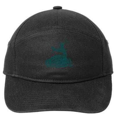 Funny Mouse Cowboy Mouse Cool Rodent Shirt Snake Western Theme 7-Panel Snapback Hat