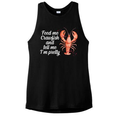 Feed Me Crawfish And Tell Me I'm Pretty Ladies PosiCharge Tri-Blend Wicking Tank