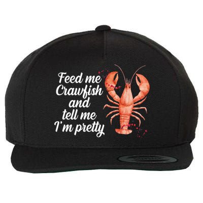 Feed Me Crawfish And Tell Me I'm Pretty Wool Snapback Cap