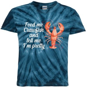 Feed Me Crawfish And Tell Me I'm Pretty Kids Tie-Dye T-Shirt