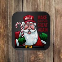 Funny Make Christmas Great Again Santa Trump Election Win Coaster