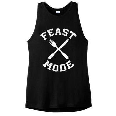 Feast Mode Cute Gift Ladies PosiCharge Tri-Blend Wicking Tank