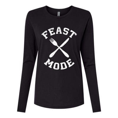 Feast Mode Cute Gift Womens Cotton Relaxed Long Sleeve T-Shirt