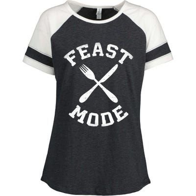 Feast Mode Cute Gift Enza Ladies Jersey Colorblock Tee