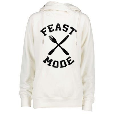 Feast Mode Cute Gift Womens Funnel Neck Pullover Hood