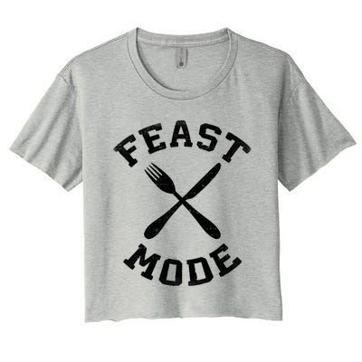 Feast Mode Cute Gift Women's Crop Top Tee