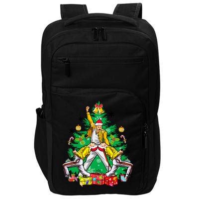 Freddie Mercury Christmas Tree Queen Band Xmas Rock Music Outfit Impact Tech Backpack