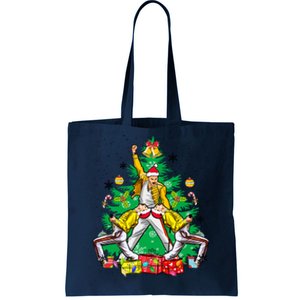 Freddie Mercury Christmas Tree Queen Band Xmas Rock Music Outfit Tote Bag