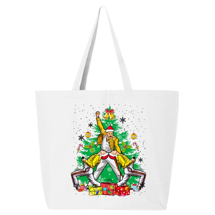 Freddie Mercury Christmas Tree Queen Band Xmas Rock Music Outfit 25L Jumbo Tote