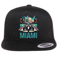 Formula Miami City Racing Circuit Car Map Grand Prix Race Flat Bill Trucker Hat