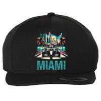 Formula Miami City Racing Circuit Car Map Grand Prix Race Wool Snapback Cap