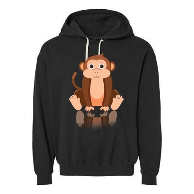 Funny Monkey Chimpanzee Ape Zoo Animal Lover Design Garment-Dyed Fleece Hoodie