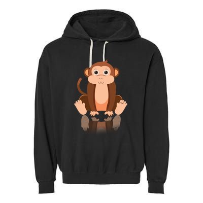 Funny Monkey Chimpanzee Ape Zoo Animal Lover Design Garment-Dyed Fleece Hoodie