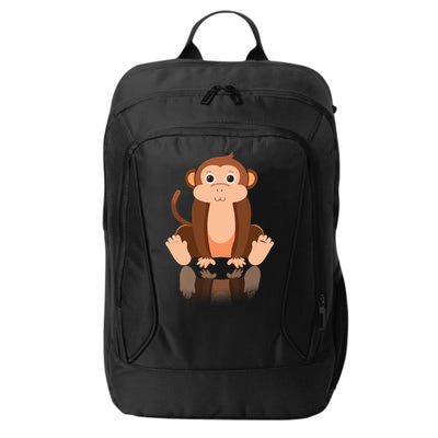 Funny Monkey Chimpanzee Ape Zoo Animal Lover Design City Backpack