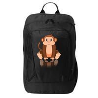 Funny Monkey Chimpanzee Ape Zoo Animal Lover Design City Backpack