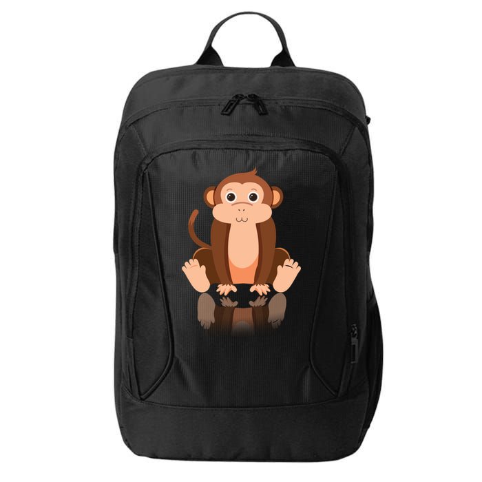 Funny Monkey Chimpanzee Ape Zoo Animal Lover Design City Backpack