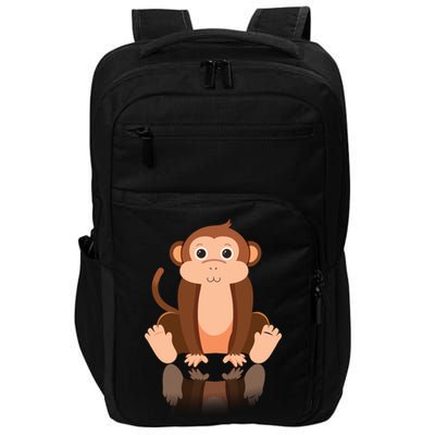 Funny Monkey Chimpanzee Ape Zoo Animal Lover Design Impact Tech Backpack