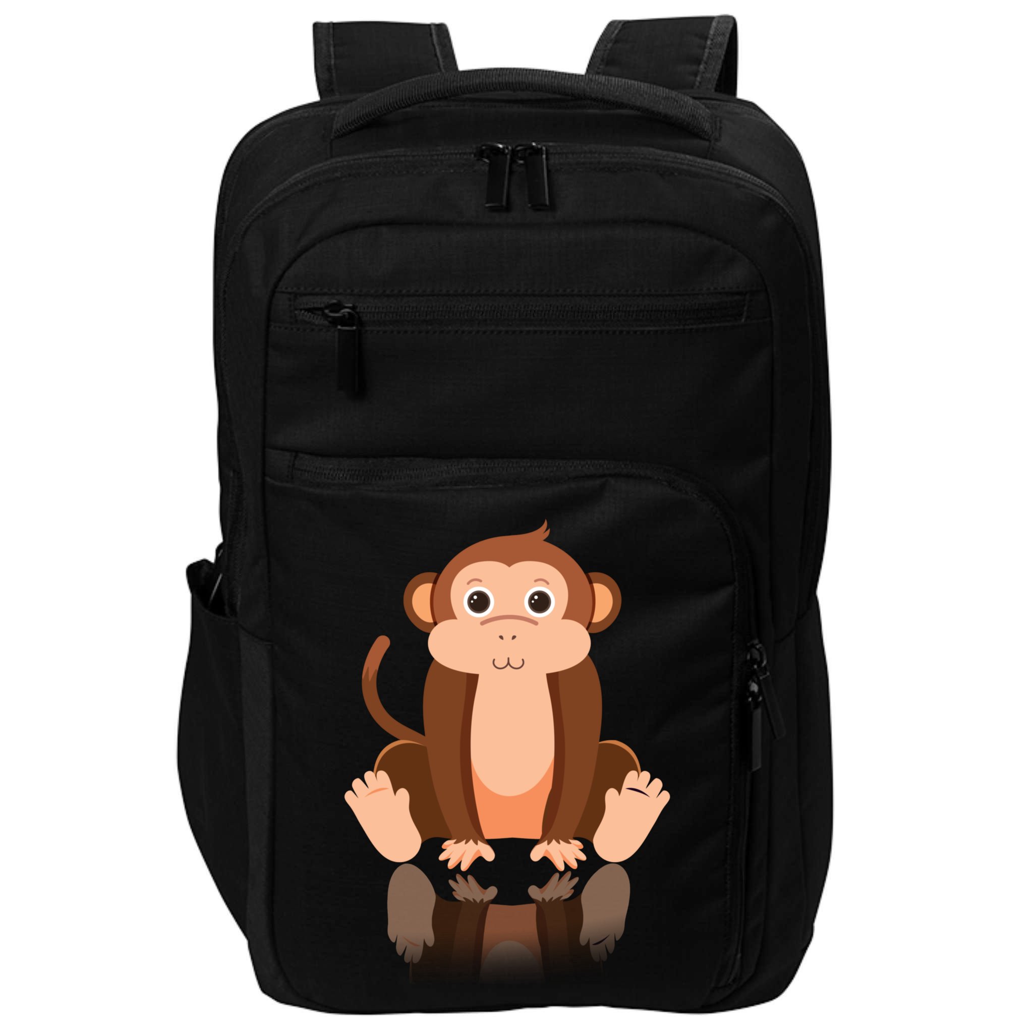 Funny Monkey Chimpanzee Ape Zoo Animal Lover Design Impact Tech Backpack