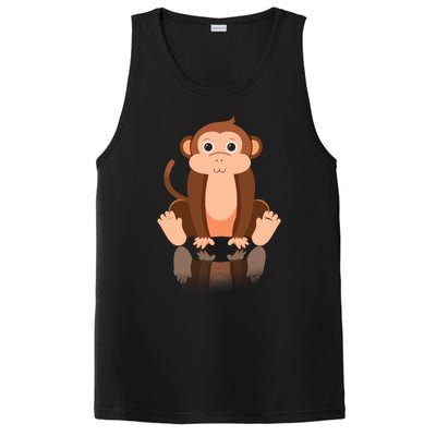 Funny Monkey Chimpanzee Ape Zoo Animal Lover Design PosiCharge Competitor Tank