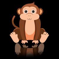 Funny Monkey Chimpanzee Ape Zoo Animal Lover Design Cropped Pullover Crew
