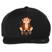 Funny Monkey Chimpanzee Ape Zoo Animal Lover Design Wool Snapback Cap