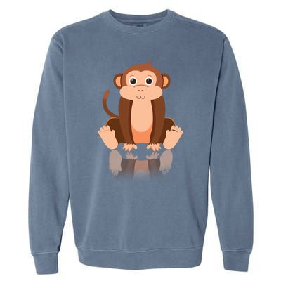 Funny Monkey Chimpanzee Ape Zoo Animal Lover Design Garment-Dyed Sweatshirt