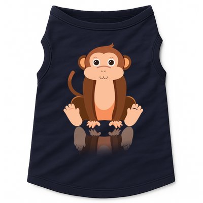 Funny Monkey Chimpanzee Ape Zoo Animal Lover Design Doggie Tank