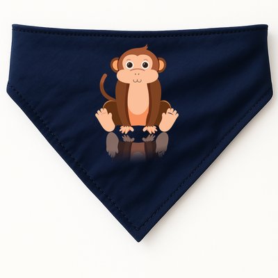 Funny Monkey Chimpanzee Ape Zoo Animal Lover Design USA-Made Doggie Bandana