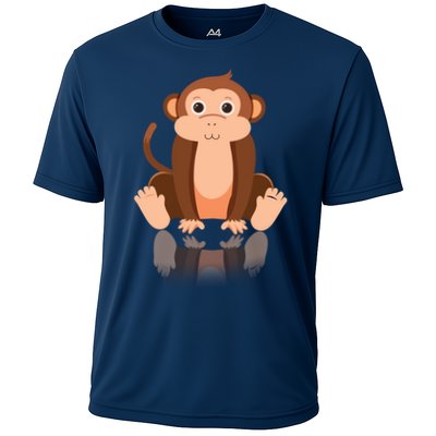 Funny Monkey Chimpanzee Ape Zoo Animal Lover Design Performance Shirt
