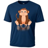 Funny Monkey Chimpanzee Ape Zoo Animal Lover Design Cooling Performance Crew T-Shirt