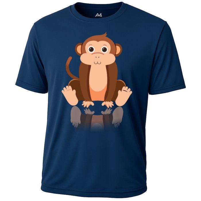 Funny Monkey Chimpanzee Ape Zoo Animal Lover Design Cooling Performance Crew T-Shirt