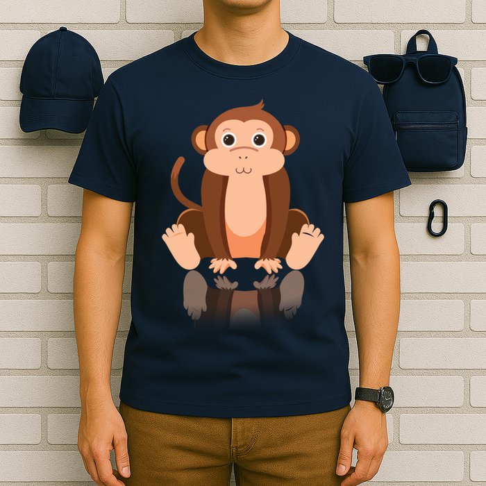 Funny Monkey Chimpanzee Ape Zoo Animal Lover Design T-Shirt