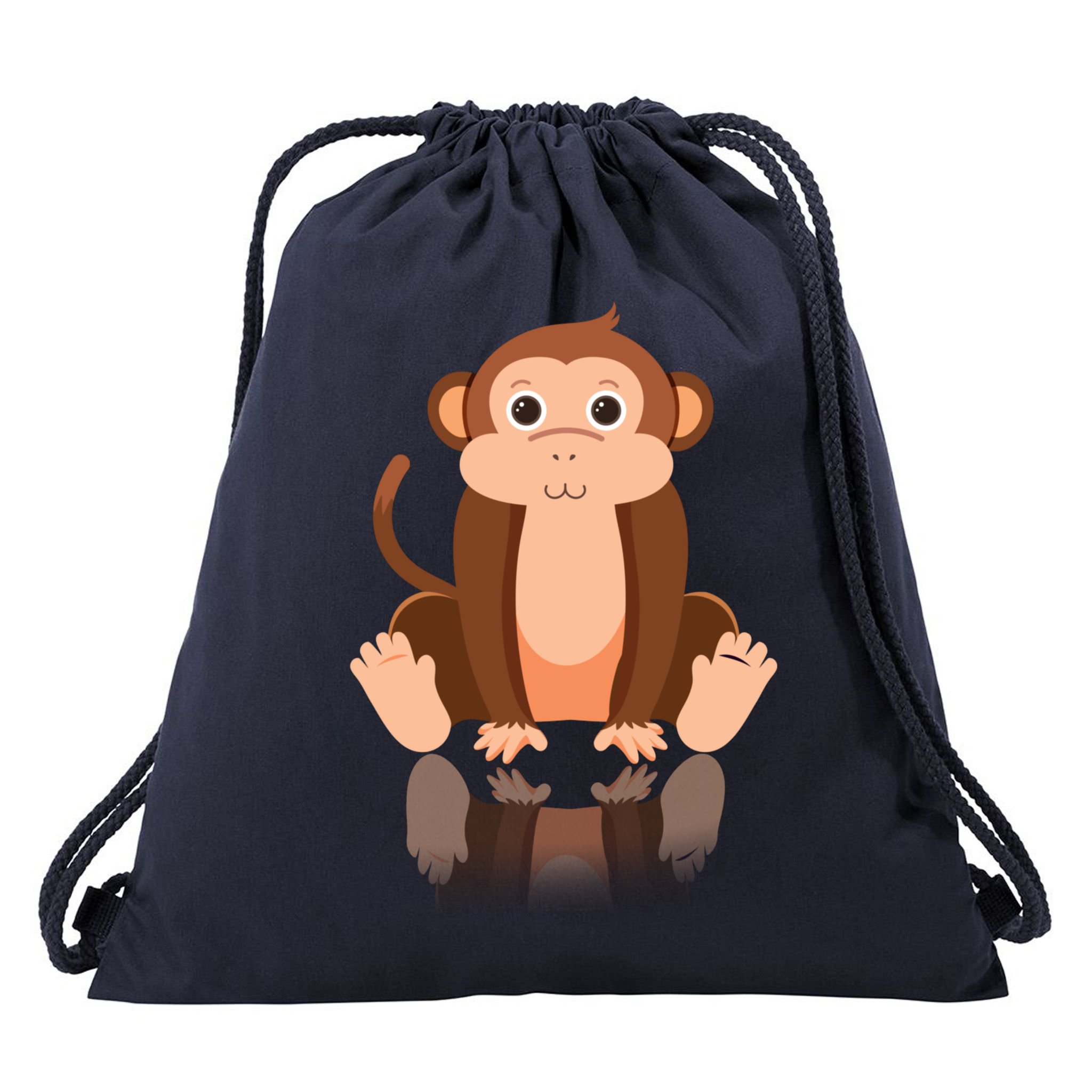 Funny Monkey Chimpanzee Ape Zoo Animal Lover Design Drawstring Bag