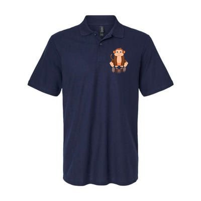 Funny Monkey Chimpanzee Ape Zoo Animal Lover Design Polo