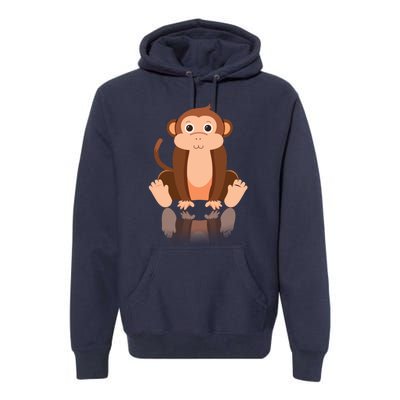 Funny Monkey Chimpanzee Ape Zoo Animal Lover Design Premium Hoodie