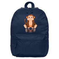 Funny Monkey Chimpanzee Ape Zoo Animal Lover Design 16 in Basic Backpack