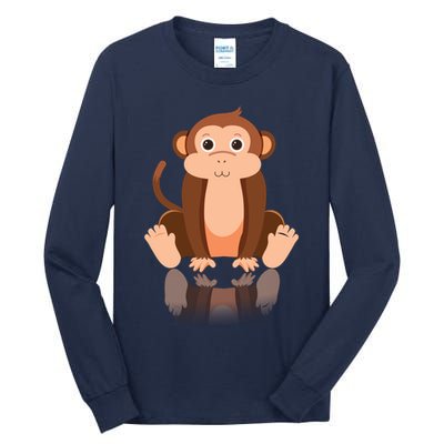 Funny Monkey Chimpanzee Ape Zoo Animal Lover Design Tall Long Sleeve T-Shirt